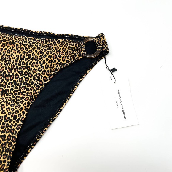 FAITHFUL THE BRAND Cheetah O-ring High Rise Bikini Bottoms - Picture 6 of 6